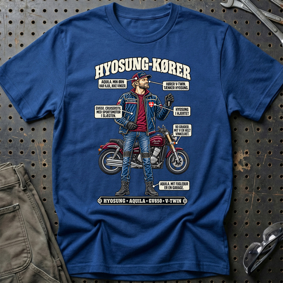 
Hyosung-Kører T-Shirt – Blå Royal