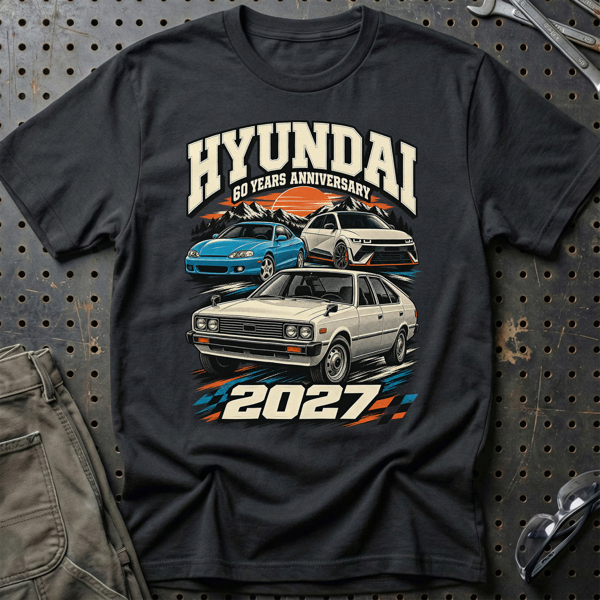 
Hyundai – 60 Years Anniversary 2027 T-Shirt – Sort