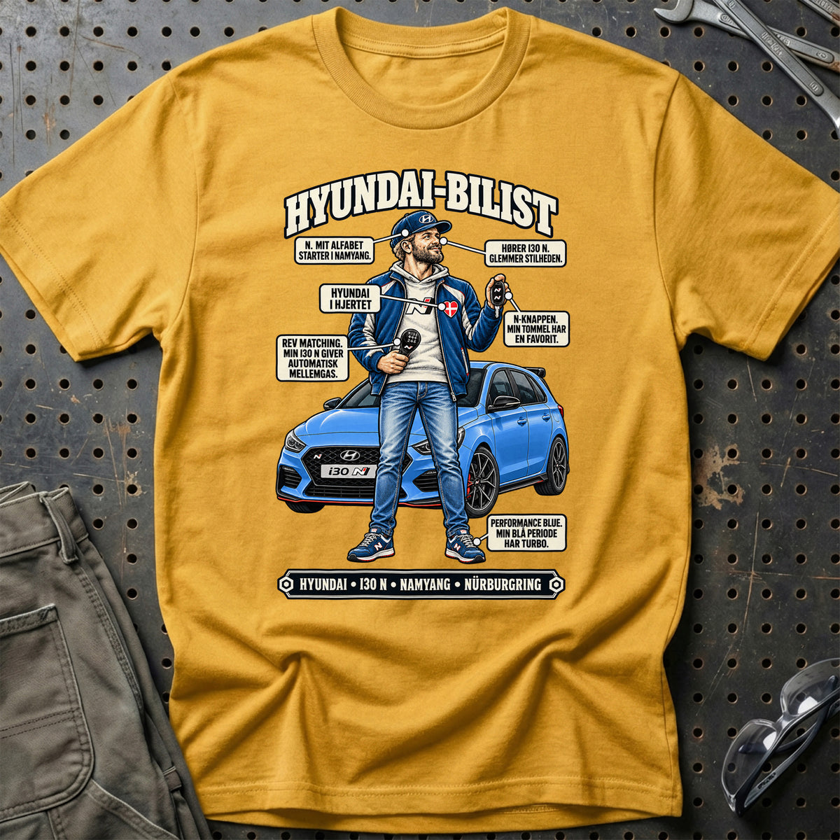 
Hyundai-Bilist T-Shirt – Guld