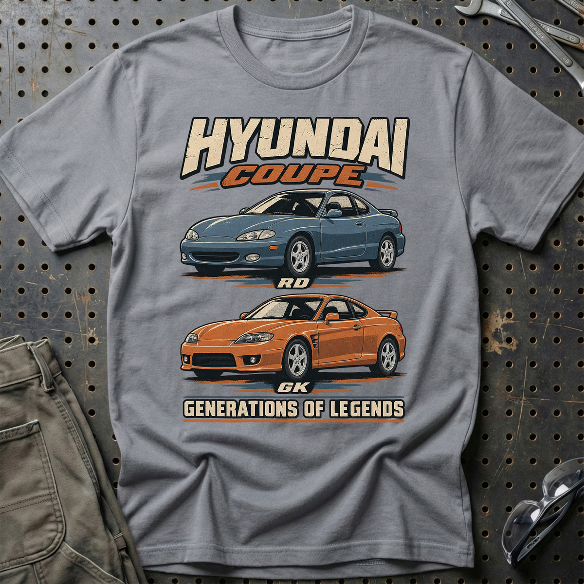 
Hyundai Coupé – Generations of Legends T-Shirt – Grå Sport