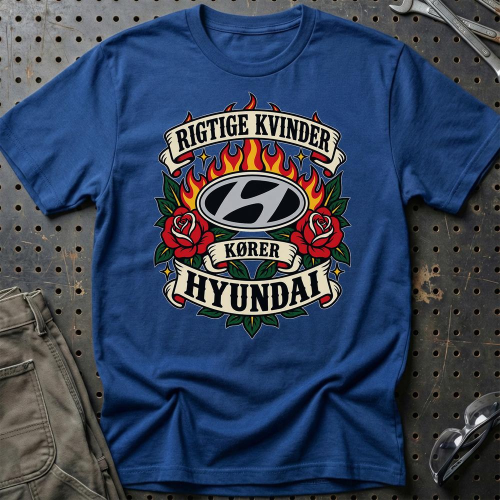 
Produktbillede af Hyundai Rigtige Kvinder Kører – Roser og Flammer T-Shirt
