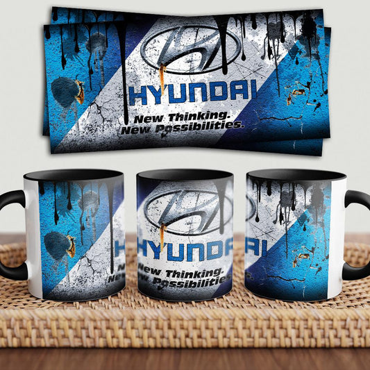 Hyundai "To Toner" Vintage Keramisk Krus-Krus-Hyundai-Garage Culture Shop- garage - man cave - merchandise