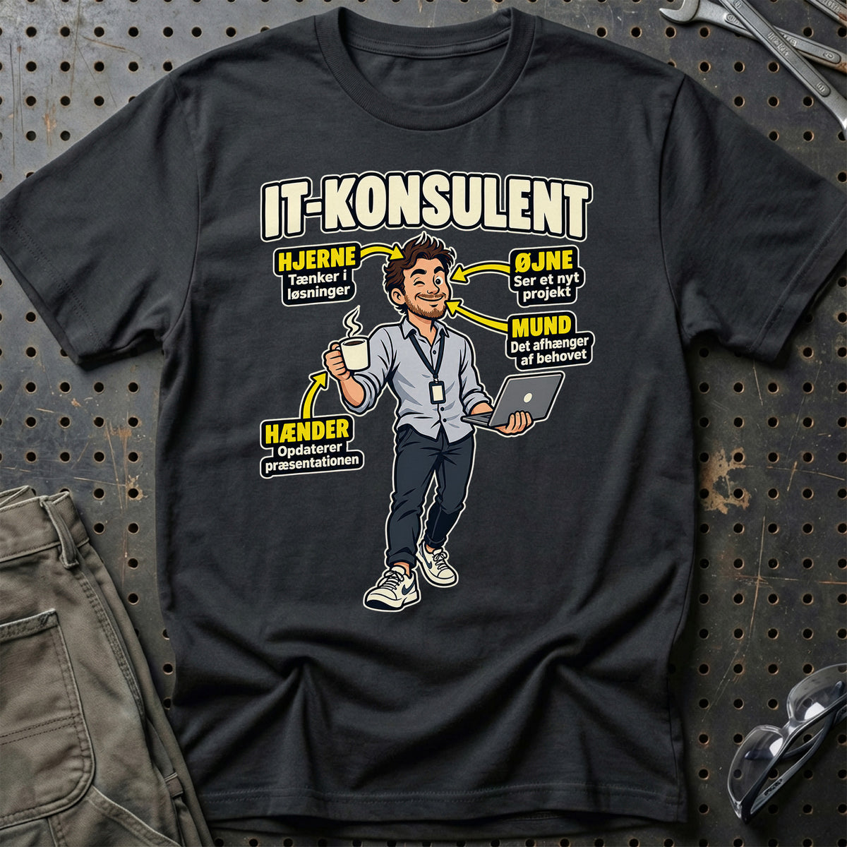 IT-konsulent – Anatomi T-Shirt – Sort