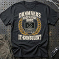 IT-konsulent – Danmarks Nogenlunde Gode T-Shirt-Beklædning-Garage Culture-Sort-S-Garage Culture Shop- garage - man cave - merchandise