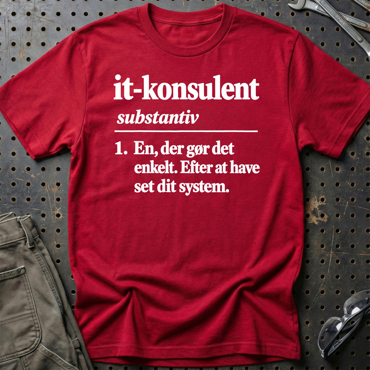 
IT-konsulent – Definition T-Shirt – Rød