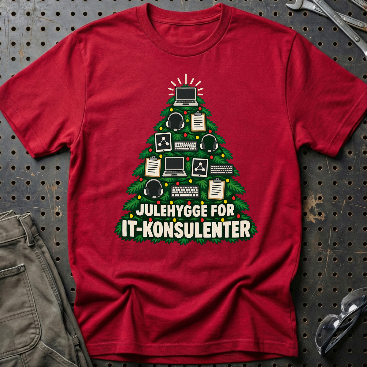 
IT-konsulent – Julehygge – Unisex T-Shirt – Rød