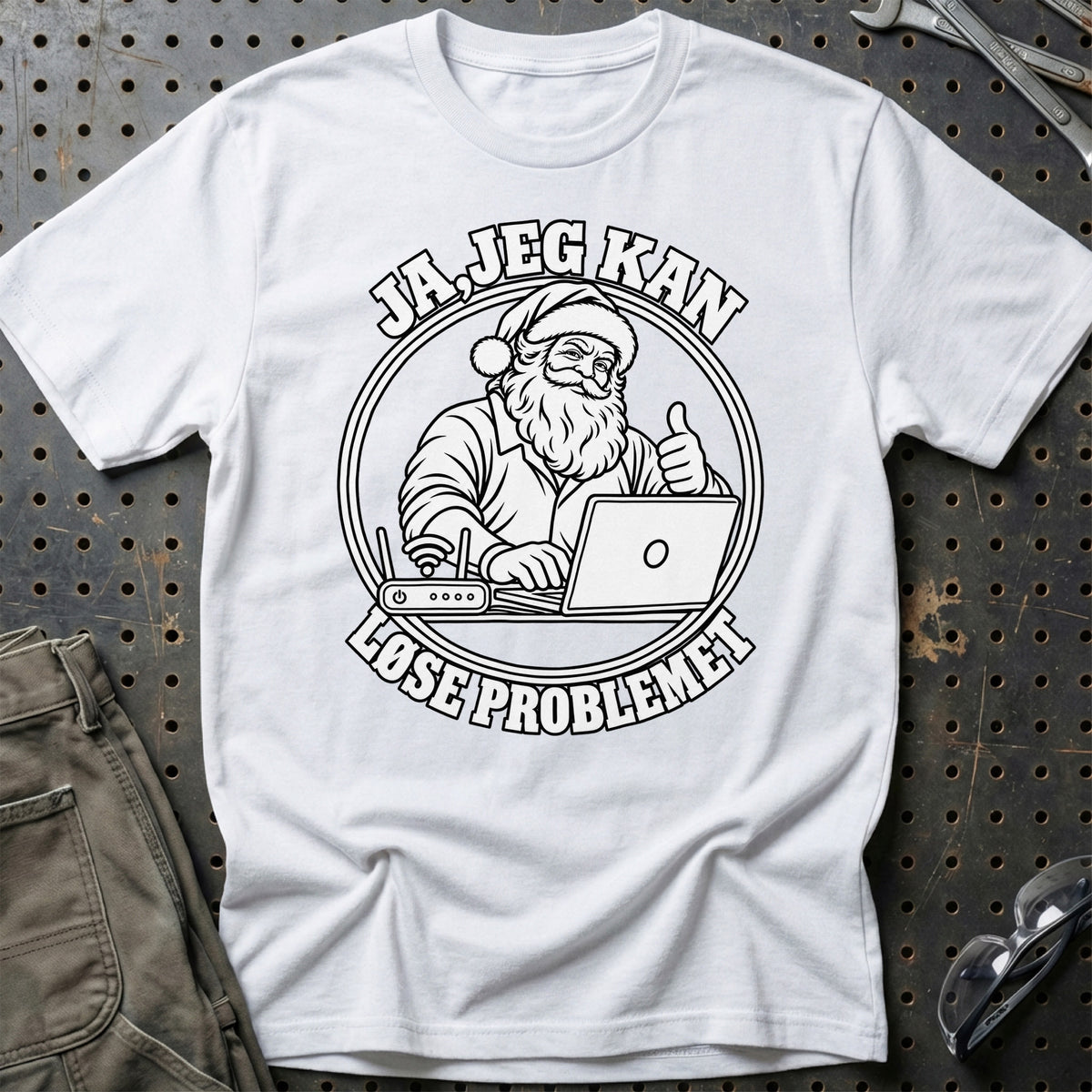 
IT-konsulent – Santa Kan Det – Jul T-Shirt – Hvid