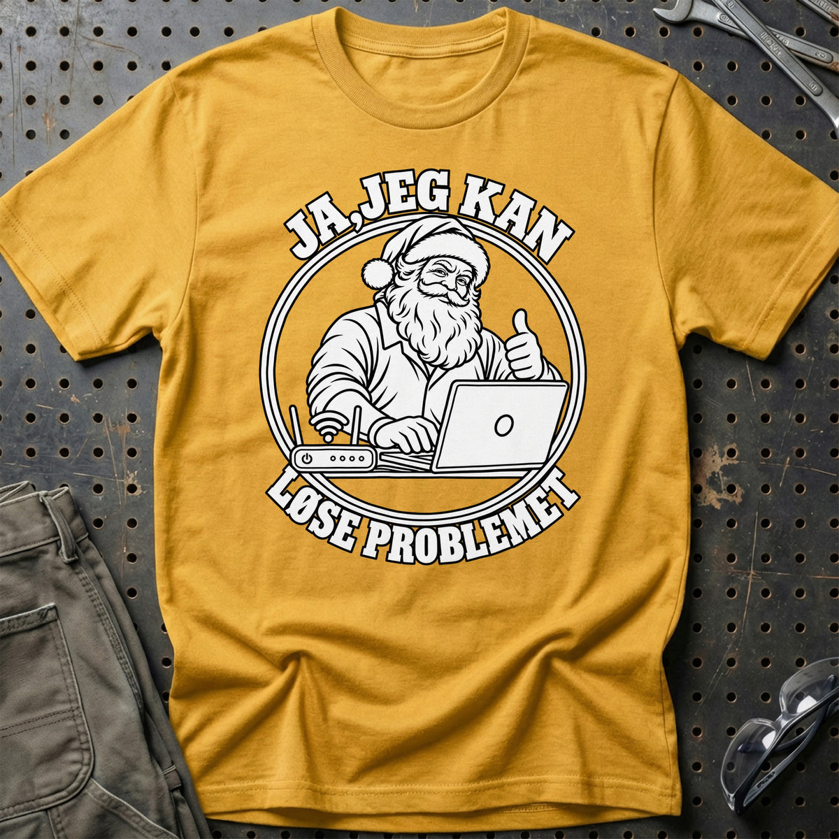 
IT-konsulent – Santa Kan Det – Jul T-Shirt – Guld