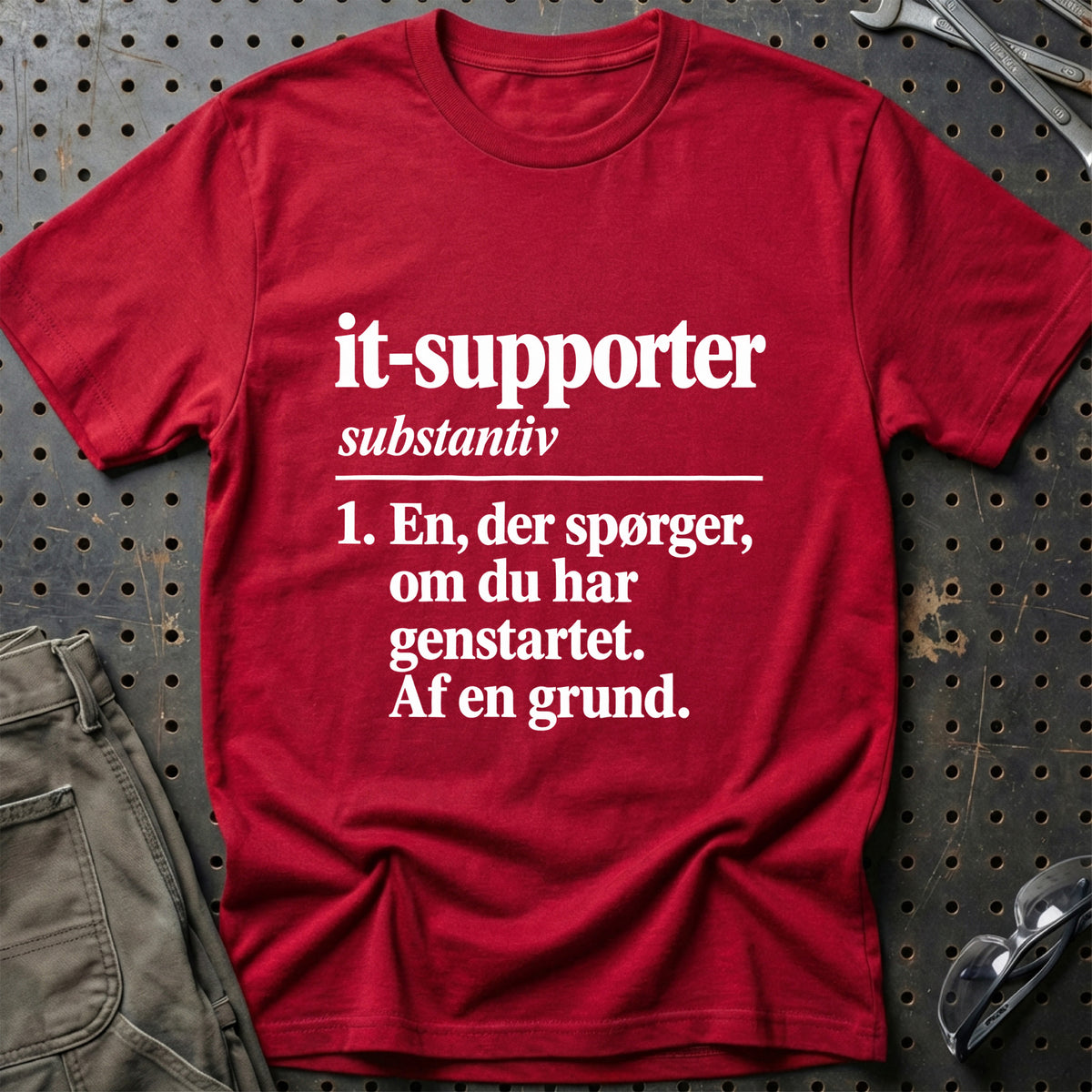 
IT-supporter – Definition T-Shirt – Rød