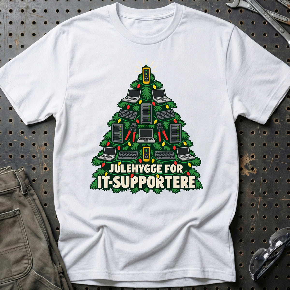 
IT-supporter – Julehygge – Unisex T-Shirt – Hvid