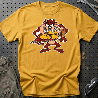 Indian TAZ Unisex T-Shirt , Bomuld-Beklædning-Indian-Guld-S-Garage Culture Shop- garage - man cave - merchandise