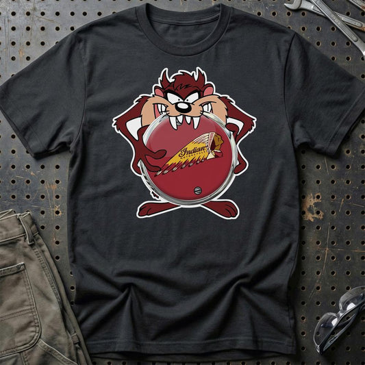 Indian TAZ Unisex T-Shirt , Bomuld-Beklædning-Indian-Sort-S-Garage Culture Shop- garage - man cave - merchandise