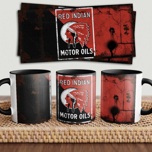 Indian "To Toner" Vintage Keramisk Krus-Krus-Motoroil-Garage Culture Shop- garage - man cave - merchandise