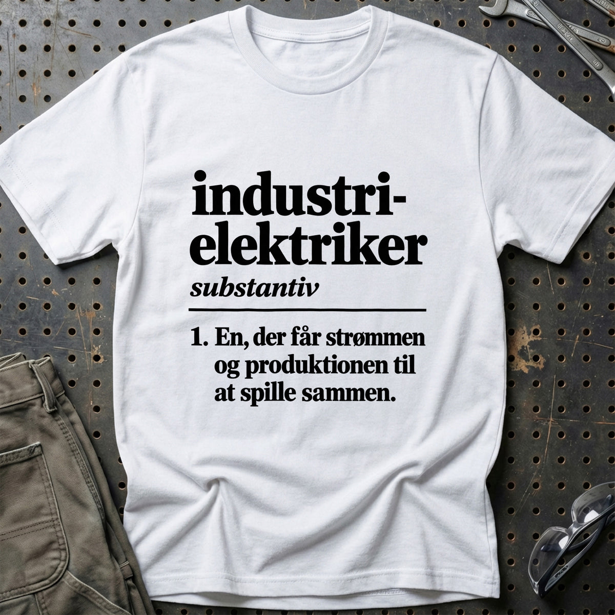 
Industrielektriker – Definition T-Shirt – Hvid