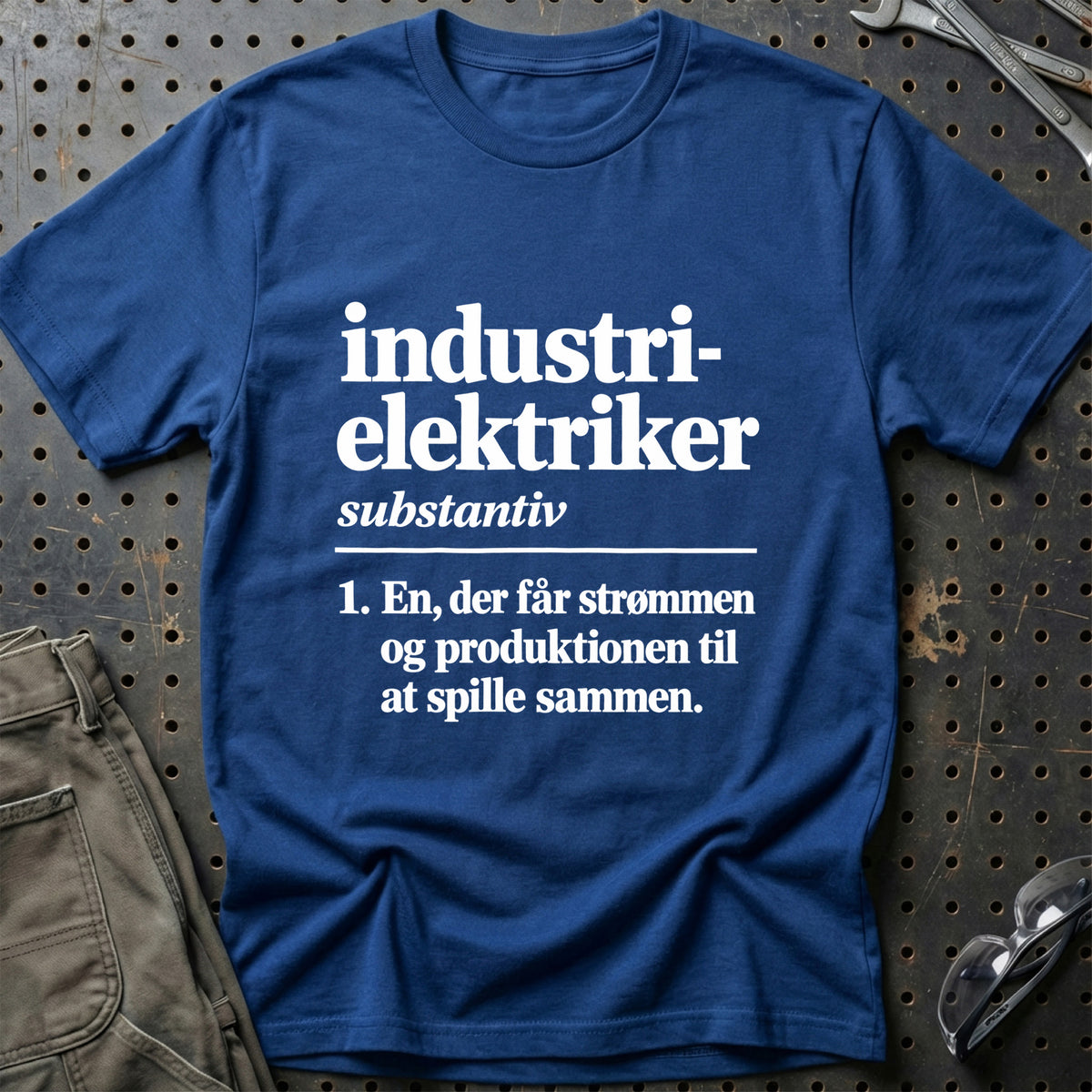 
Industrielektriker – Definition T-Shirt – Blå Royal
