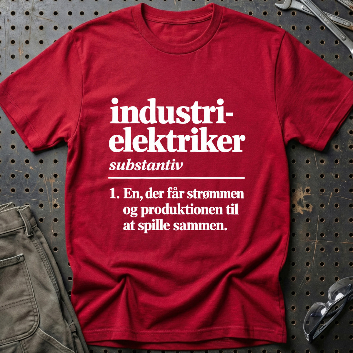 
Industrielektriker – Definition T-Shirt – Rød