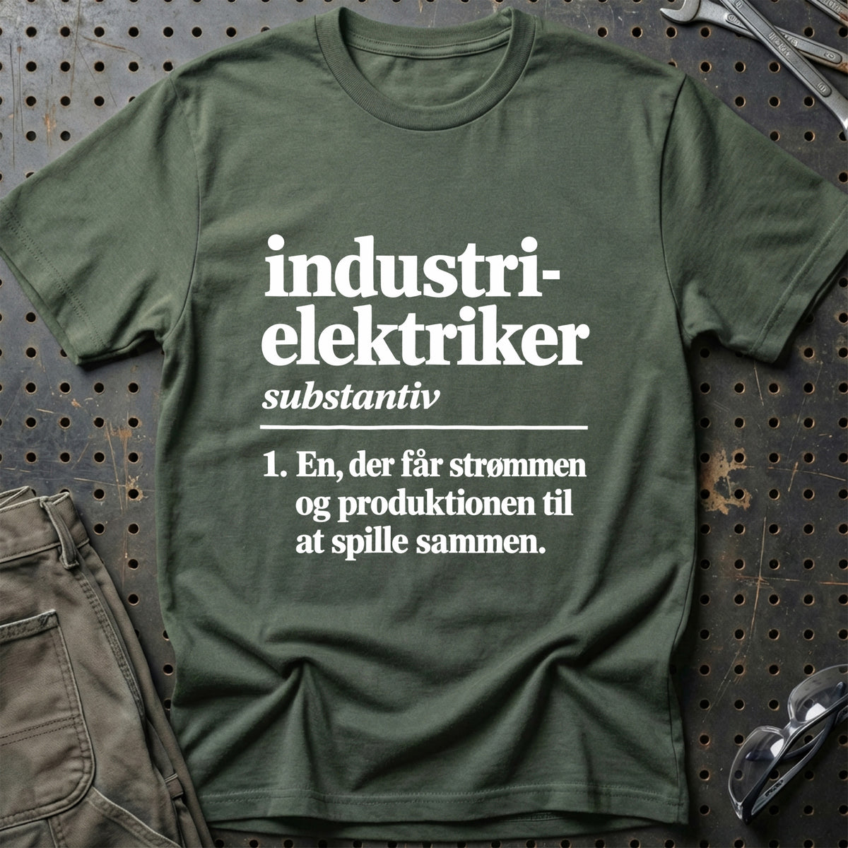 
Industrielektriker – Definition T-Shirt – Grøn Militær