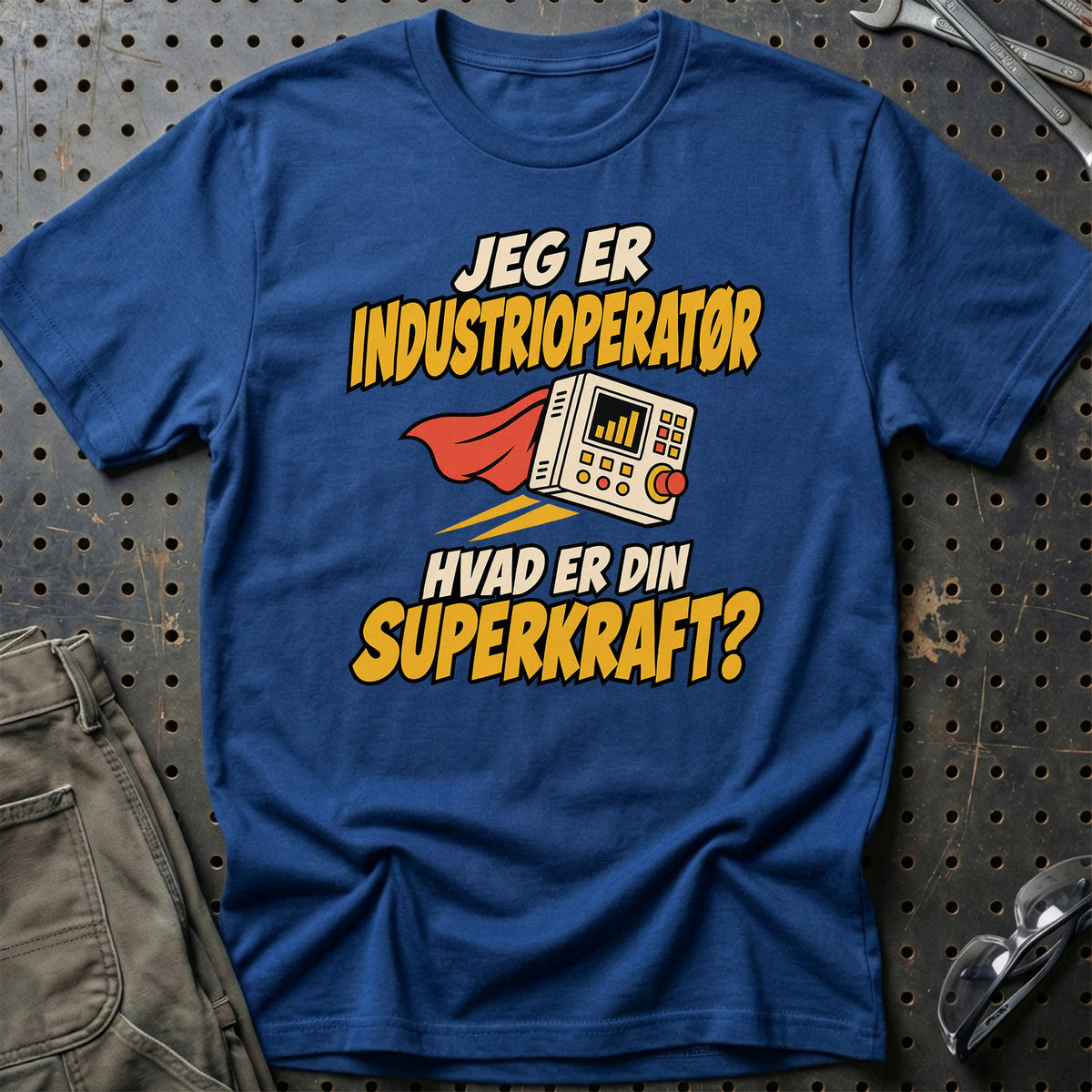 
Industrioperatør – Hvad er din superkraft? – Unisex T-Shirt – Blå Royal