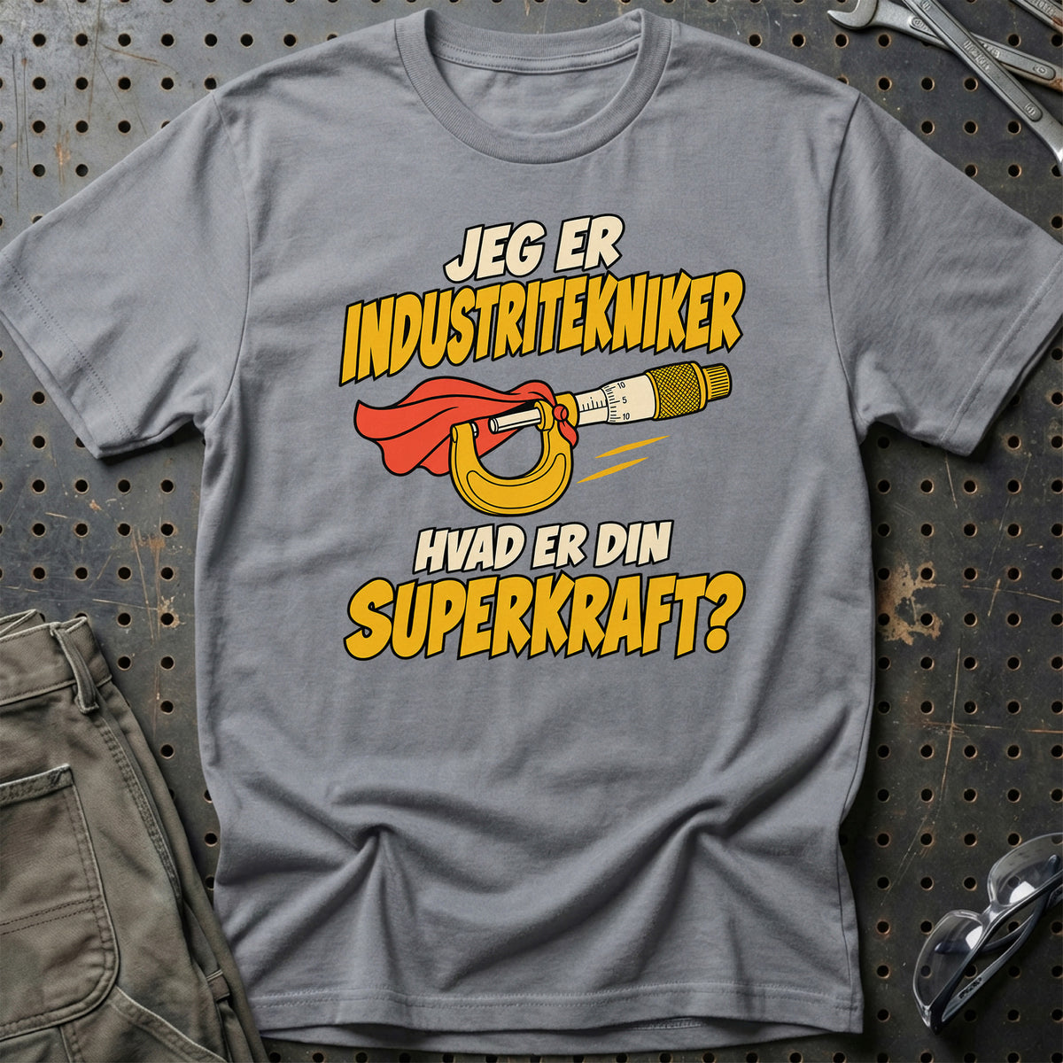 
Industritekniker – Hvad er din superkraft? – Unisex T-Shirt – Grå Sport