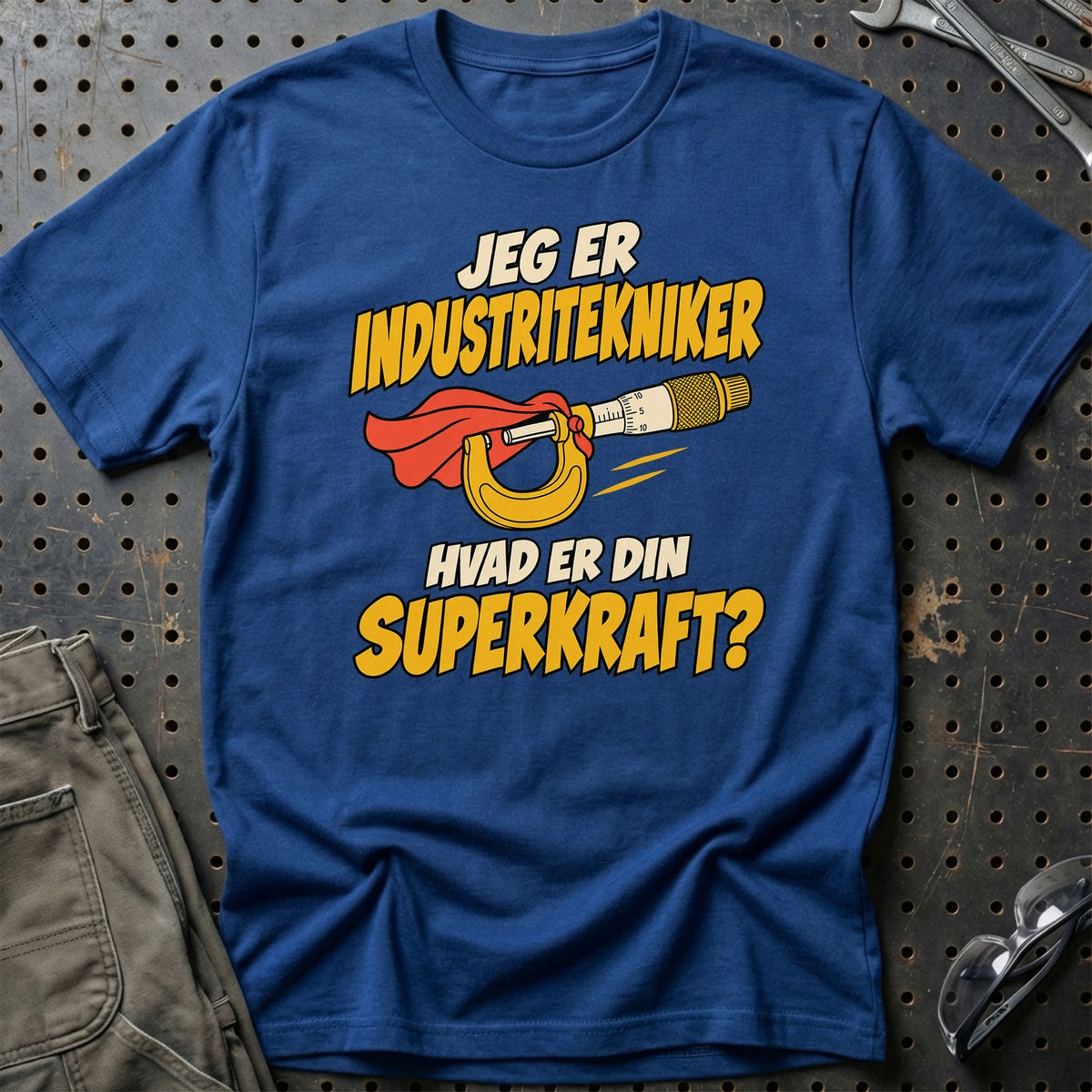 
Industritekniker – Hvad er din superkraft? – Unisex T-Shirt – Blå Royal