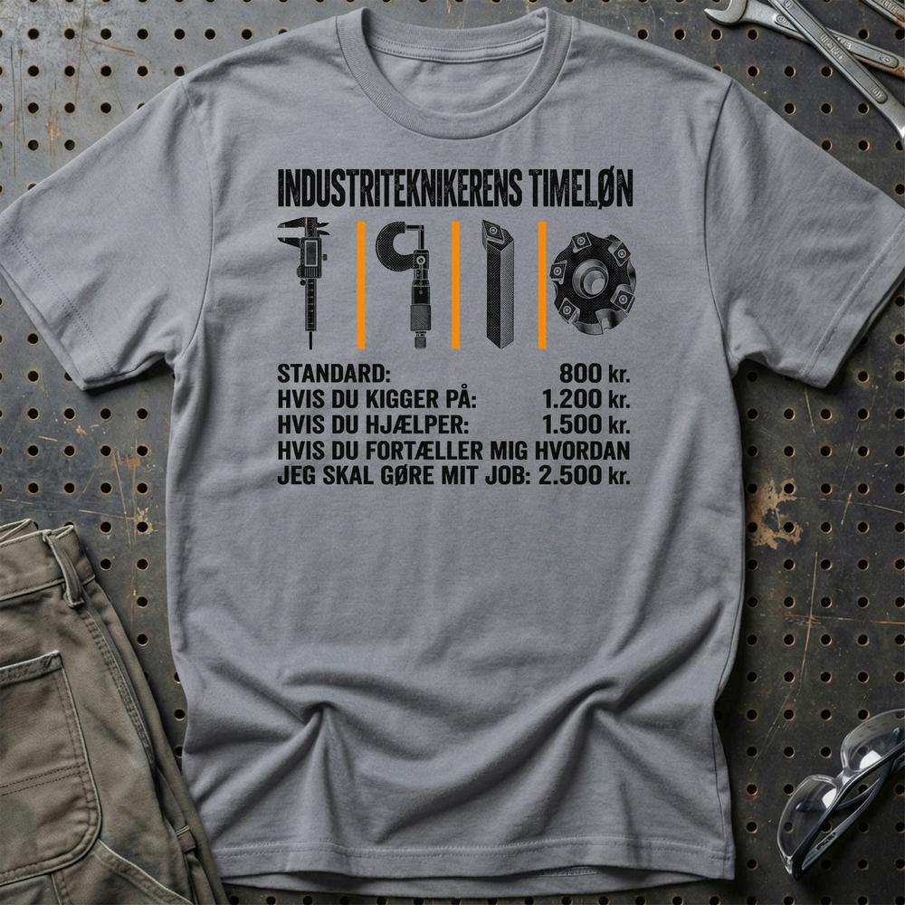 
Produktbillede af Industriteknikerens Timeløn T-Shirt