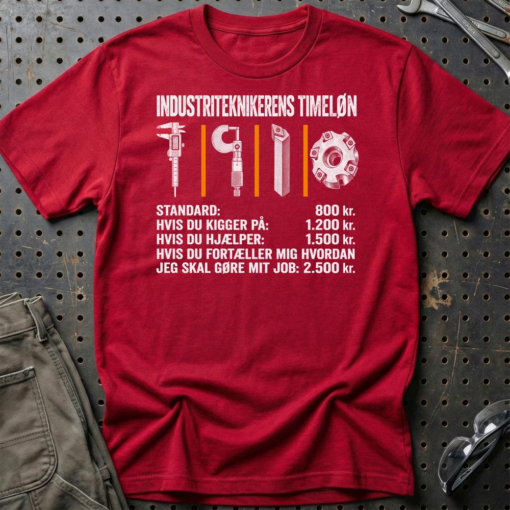 
Produktbillede af Industriteknikerens Timeløn T-Shirt