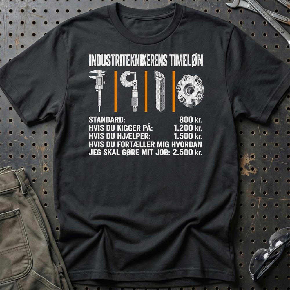 
Produktbillede af Industriteknikerens Timeløn T-Shirt