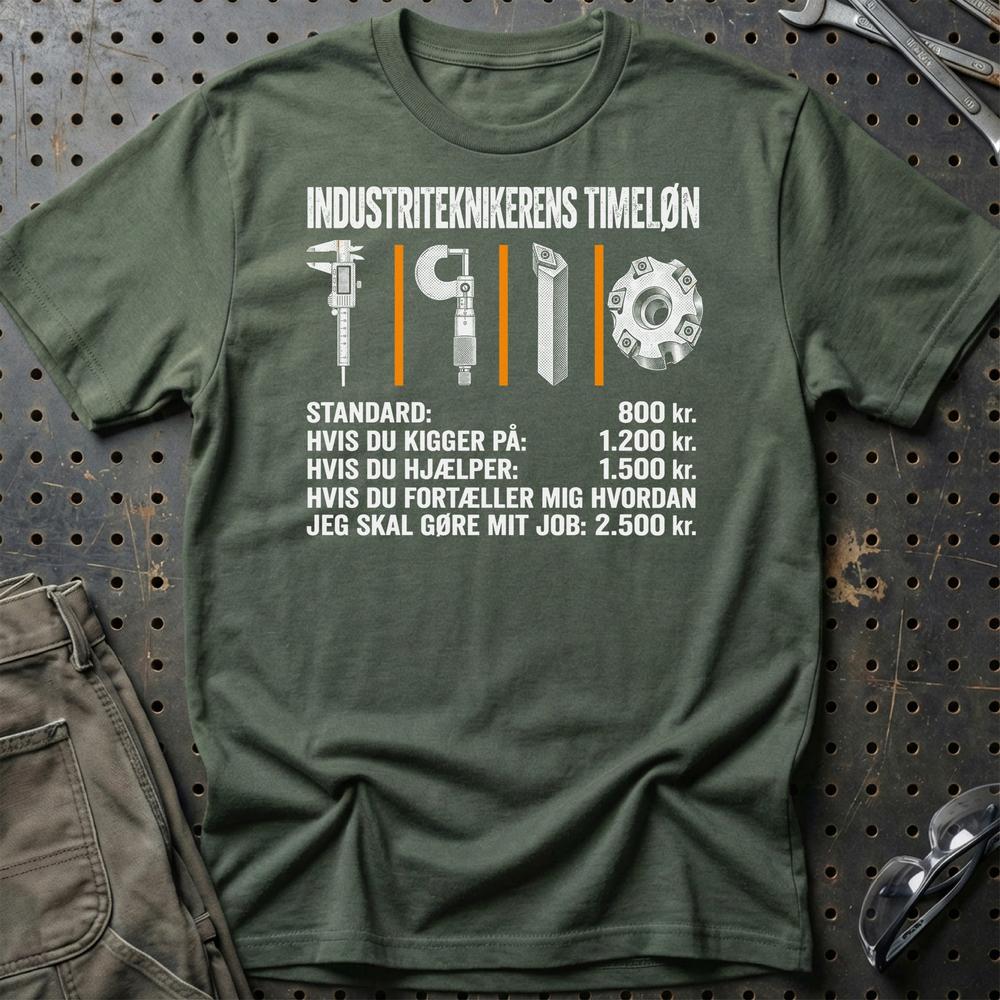 
Produktbillede af Industriteknikerens Timeløn T-Shirt