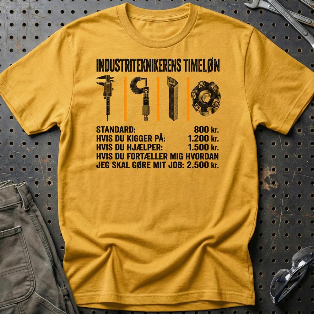 
Produktbillede af Industriteknikerens Timeløn T-Shirt
