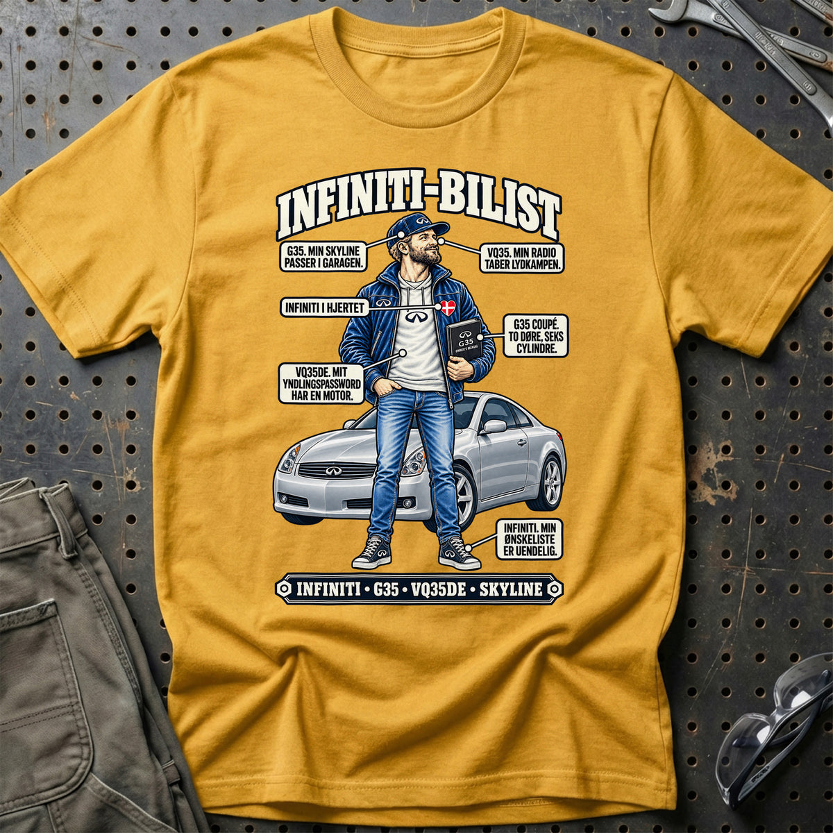 
Infiniti-Bilist T-Shirt – Guld