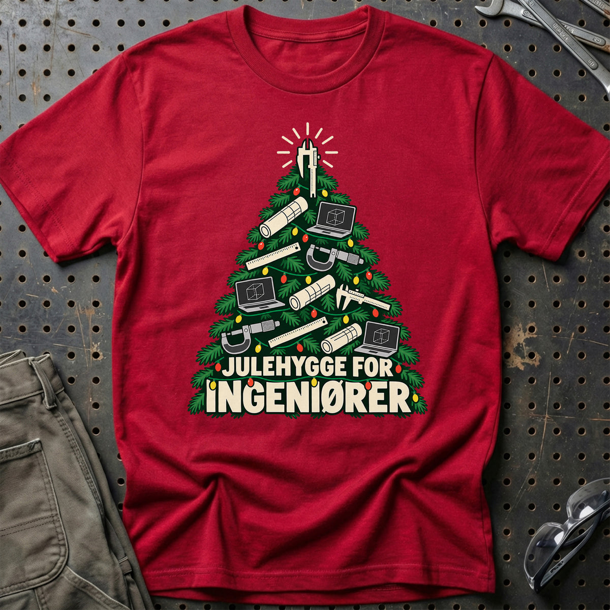 
Ingeniør – Julehygge – Unisex T-Shirt – Rød