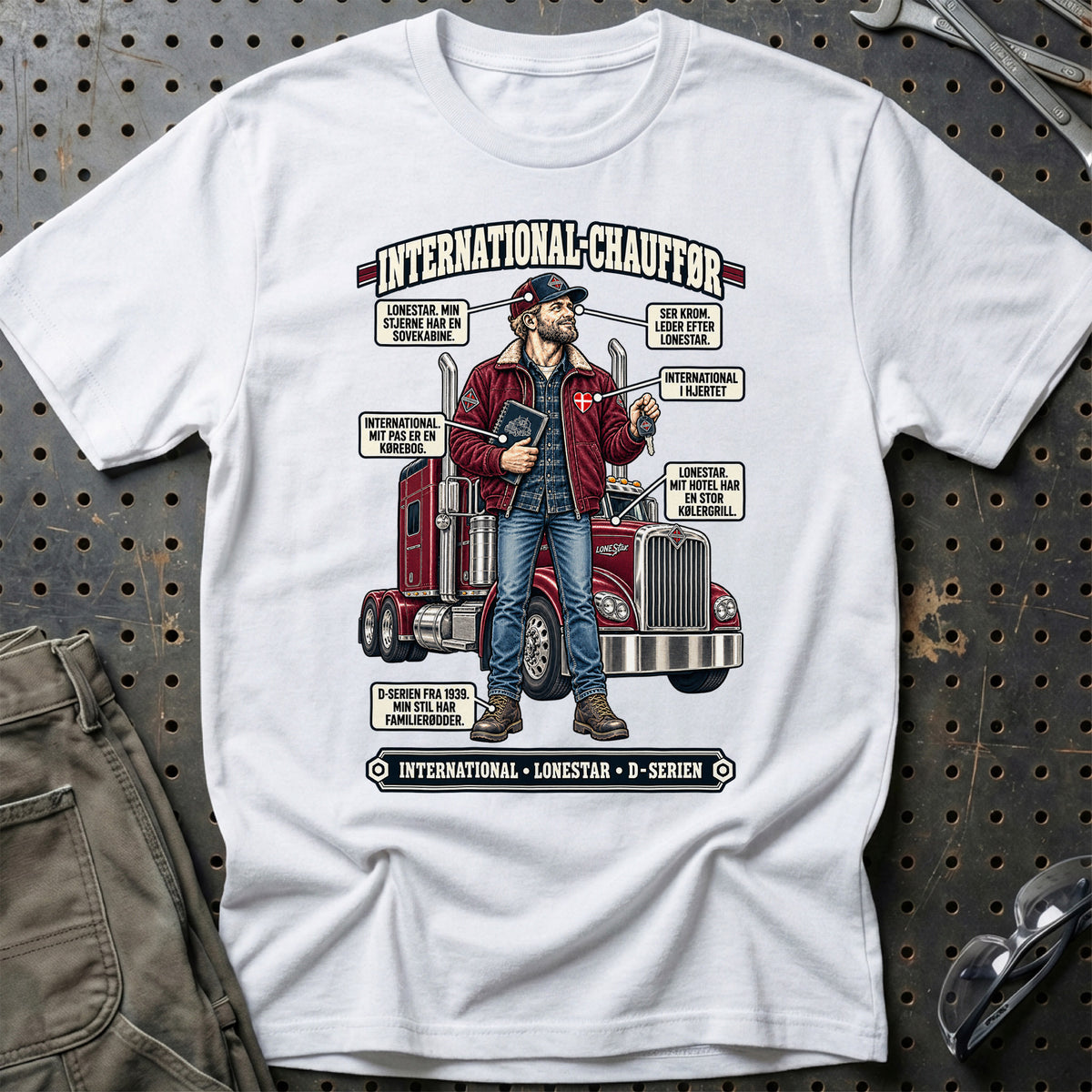 
International-Chauffør T-Shirt – Hvid