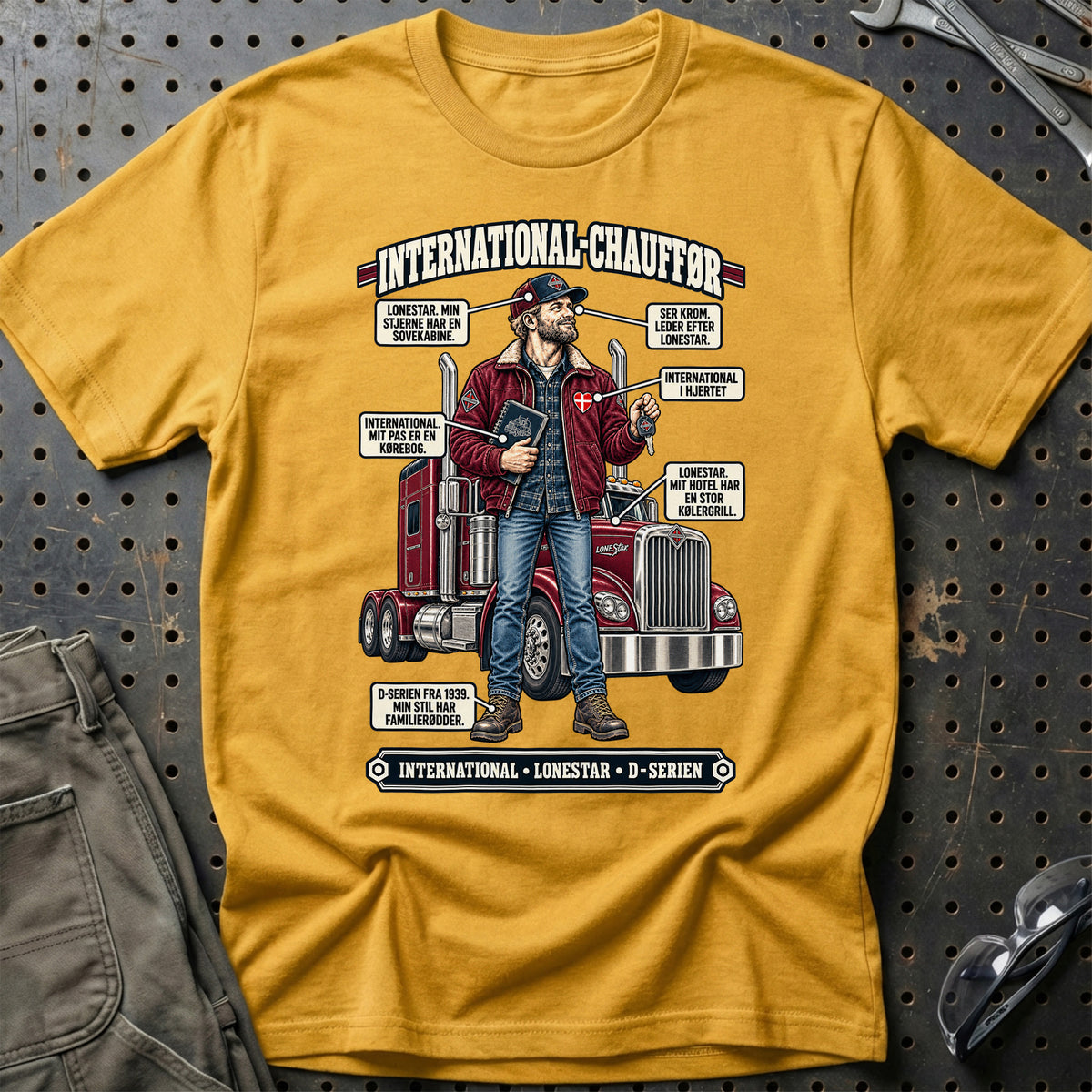 
International-Chauffør T-Shirt – Guld