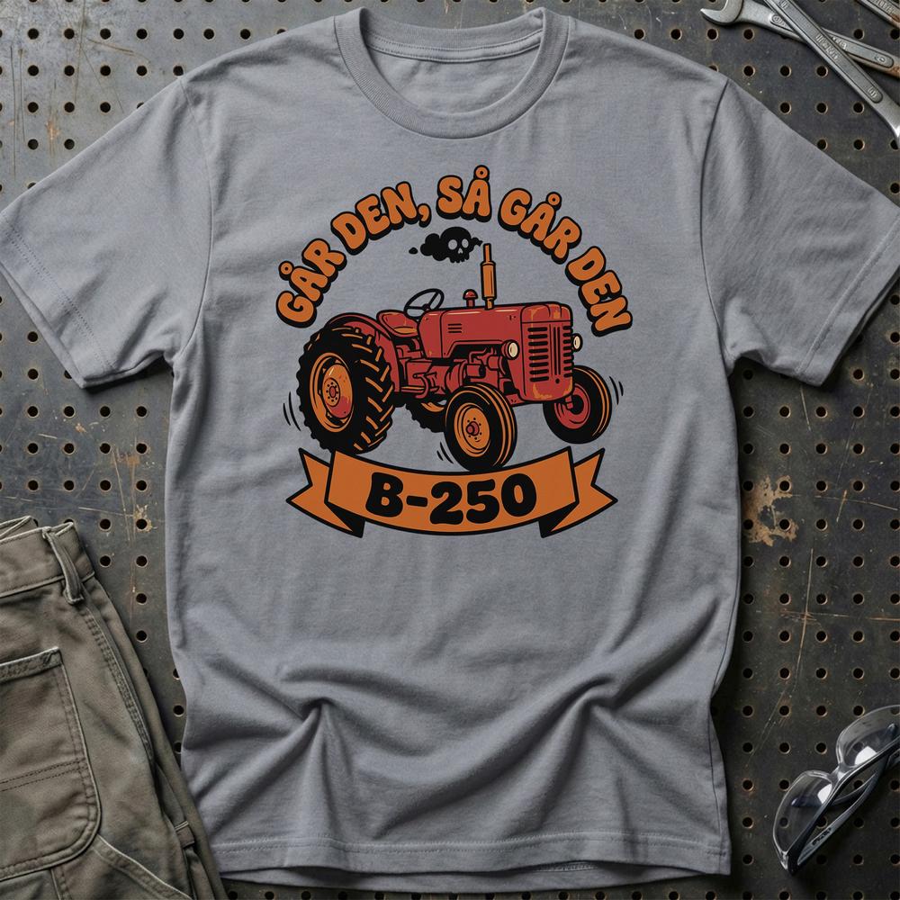 International Harvester IH B-250 Går Den, Så Går Den T-Shirt-Beklædning-International Harvester-Grå Sport-S-Garage Culture Shop- garage - man cave - merchandise