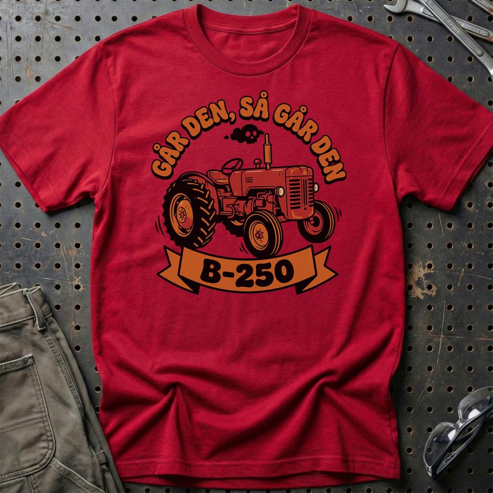 International Harvester IH B-250 Går Den, Så Går Den T-Shirt-Beklædning-International Harvester-Rød-S-Garage Culture Shop- garage - man cave - merchandise