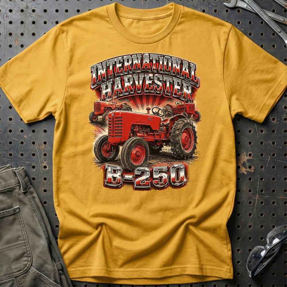 International Harvester IH B-250 Klassisk T-Shirt-Beklædning-International Harvester-Guld-S-Garage Culture Shop- garage - man cave - merchandise