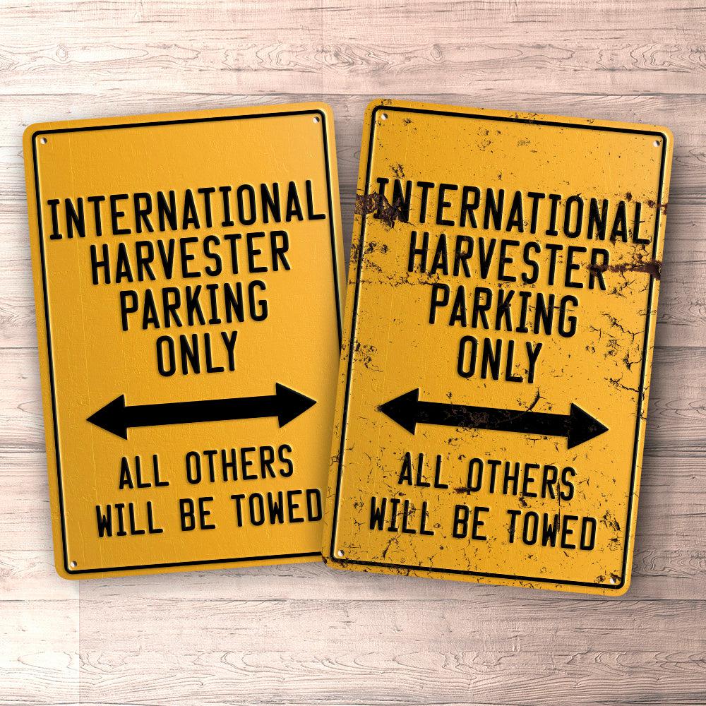 International Harvester Parking Only Skilte, Musemåtte, Dørmåtte , Plakat-Parking skilte-International Harvester-Garage Culture Shop- garage - man cave - merchandise