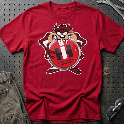 International Harvester TAZ Unisex T-Shirt , Bomuld-Beklædning-International Harvester-Rød-S-Garage Culture Shop- garage - man cave - merchandise