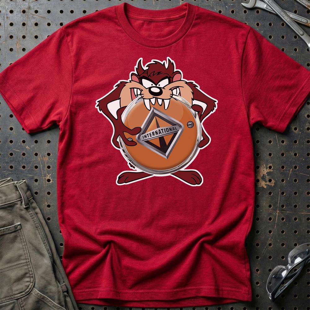 International TAZ T-Shirt-Beklædning-International-Rød-S-Garage Culture Shop- garage - man cave - merchandise