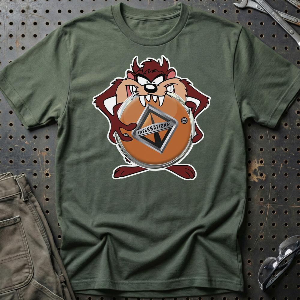 International TAZ T-Shirt-Beklædning-International-Grøn Militær-S-Garage Culture Shop- garage - man cave - merchandise