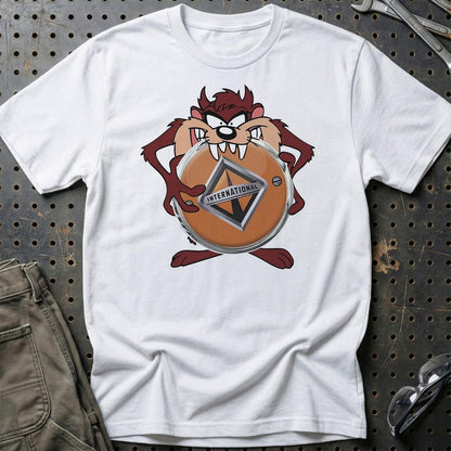 International TAZ Unisex T-Shirt , Bomuld-Beklædning-International-Hvid-S-Garage Culture Shop- garage - man cave - merchandise