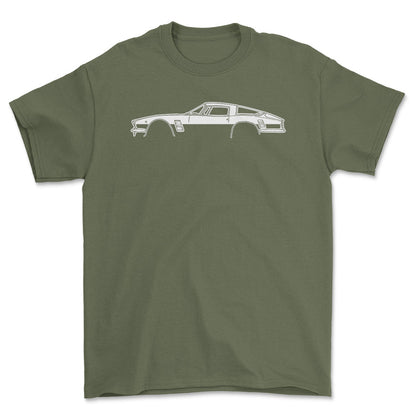 Iso Rivolta Grifo Silhuet - Unisex T-Shirt , Bomuld-Beklædning-Iso-Grøn Militær-S-Forside-Garage Culture Shop- garage - man cave - merchandise