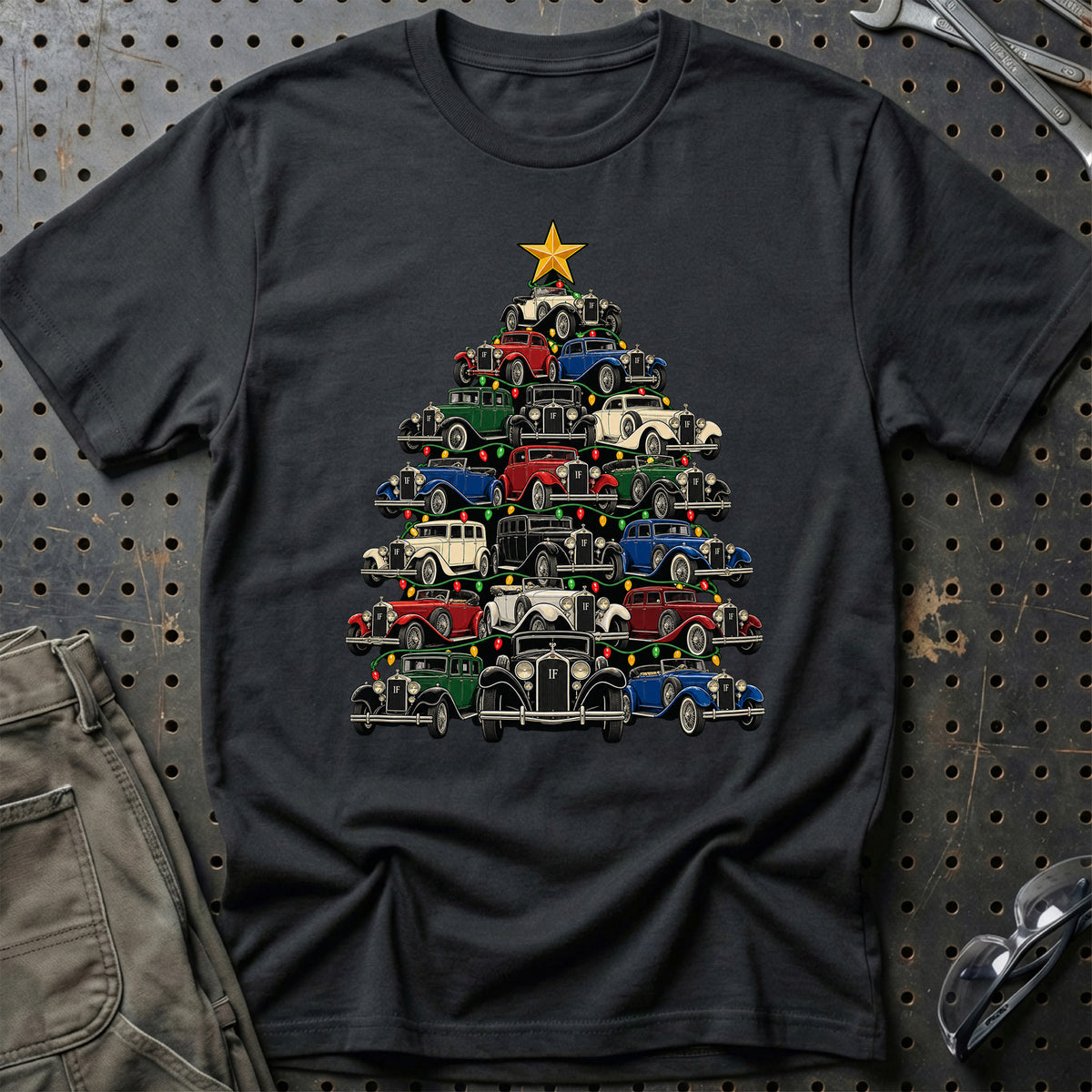
Isotta-Fraschini Juletræ Christmas Tree Unisex T-Shirt – Sort – print foran
