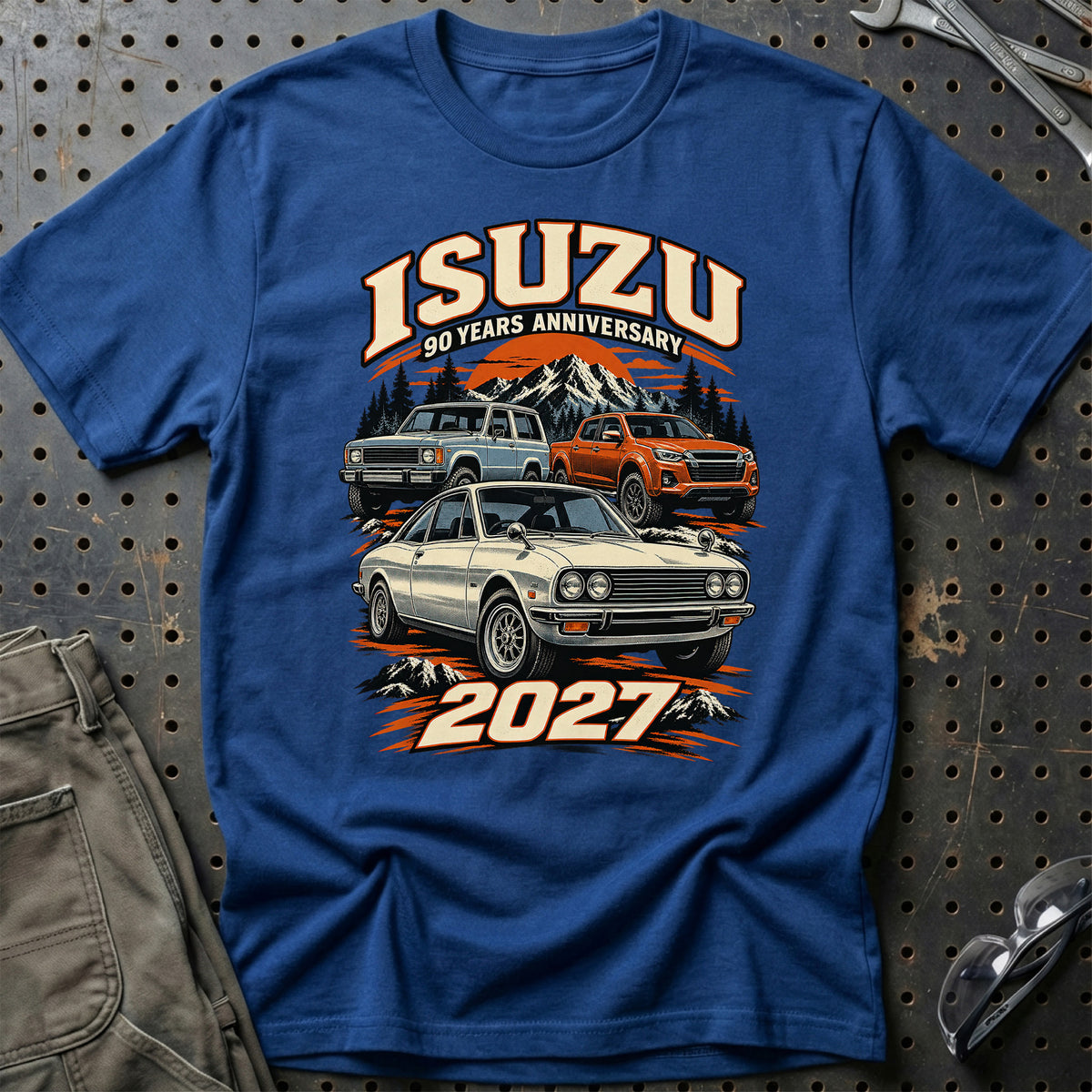 
Isuzu – 90 Years Anniversary 2027 T-Shirt – Blå Royal