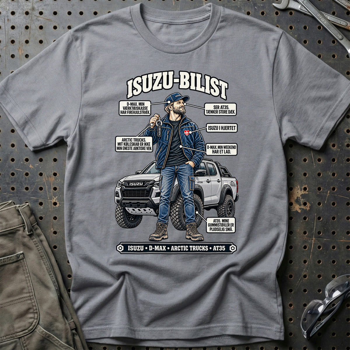 
Isuzu-Bilist T-Shirt – Grå Sport
