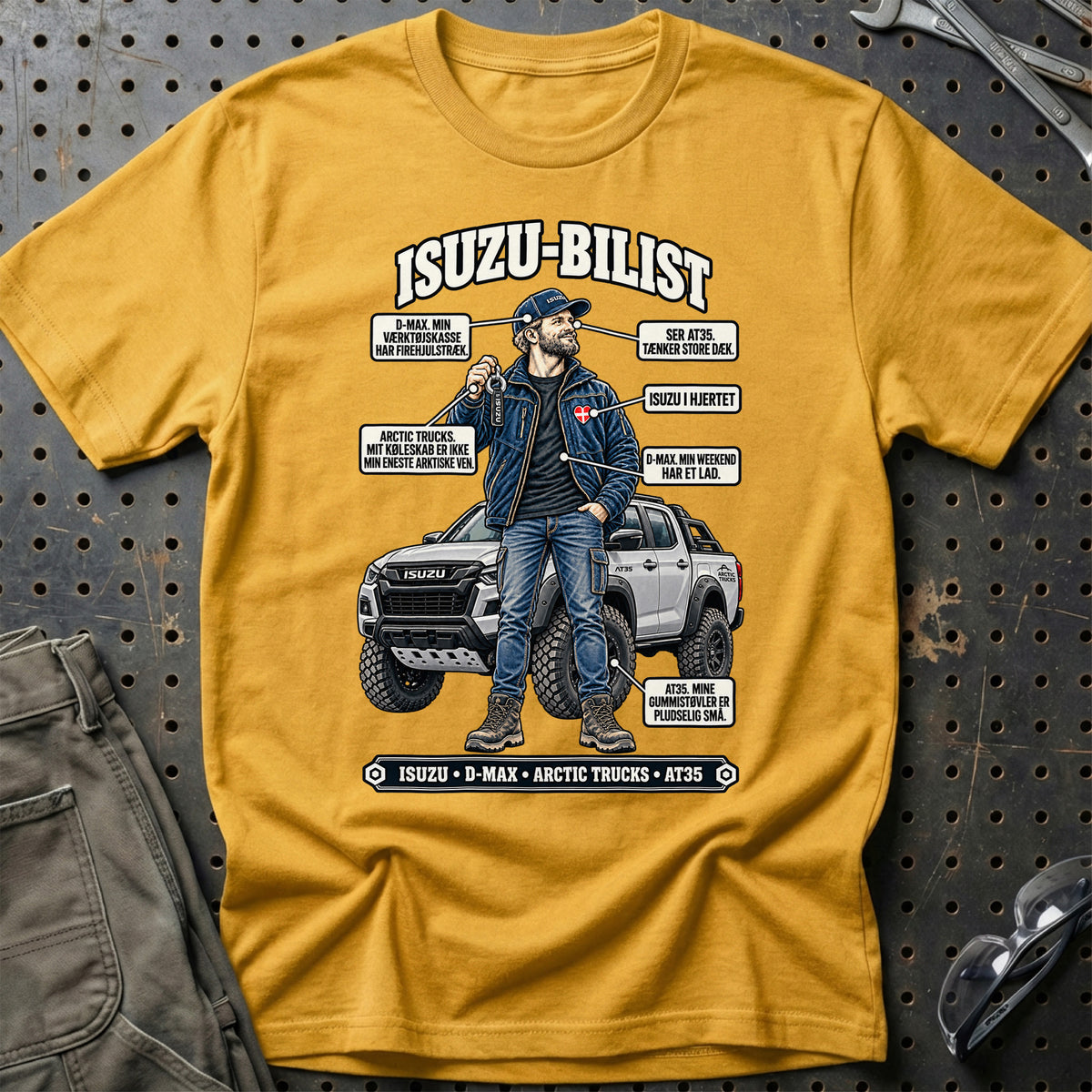 
Isuzu-Bilist T-Shirt – Guld