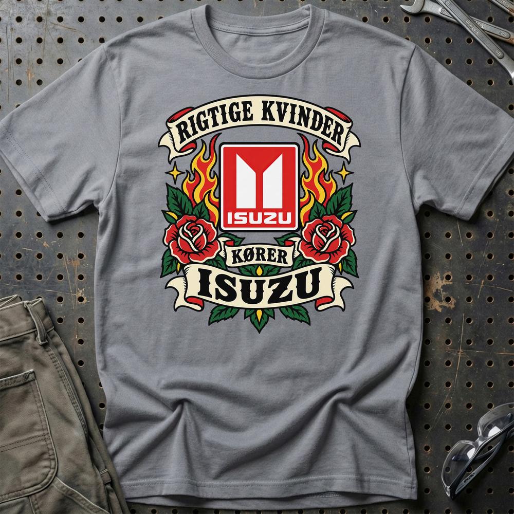 
Produktbillede af Isuzu Rigtige Kvinder Kører – Roser og Flammer T-Shirt