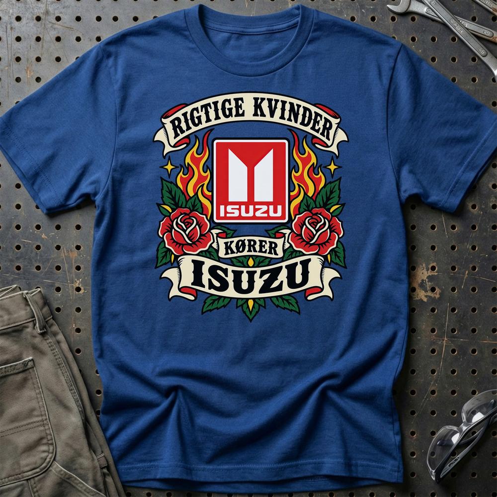 
Produktbillede af Isuzu Rigtige Kvinder Kører – Roser og Flammer T-Shirt