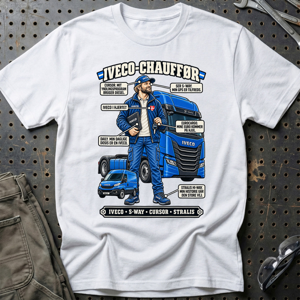 
Iveco-Chauffør T-Shirt – Hvid