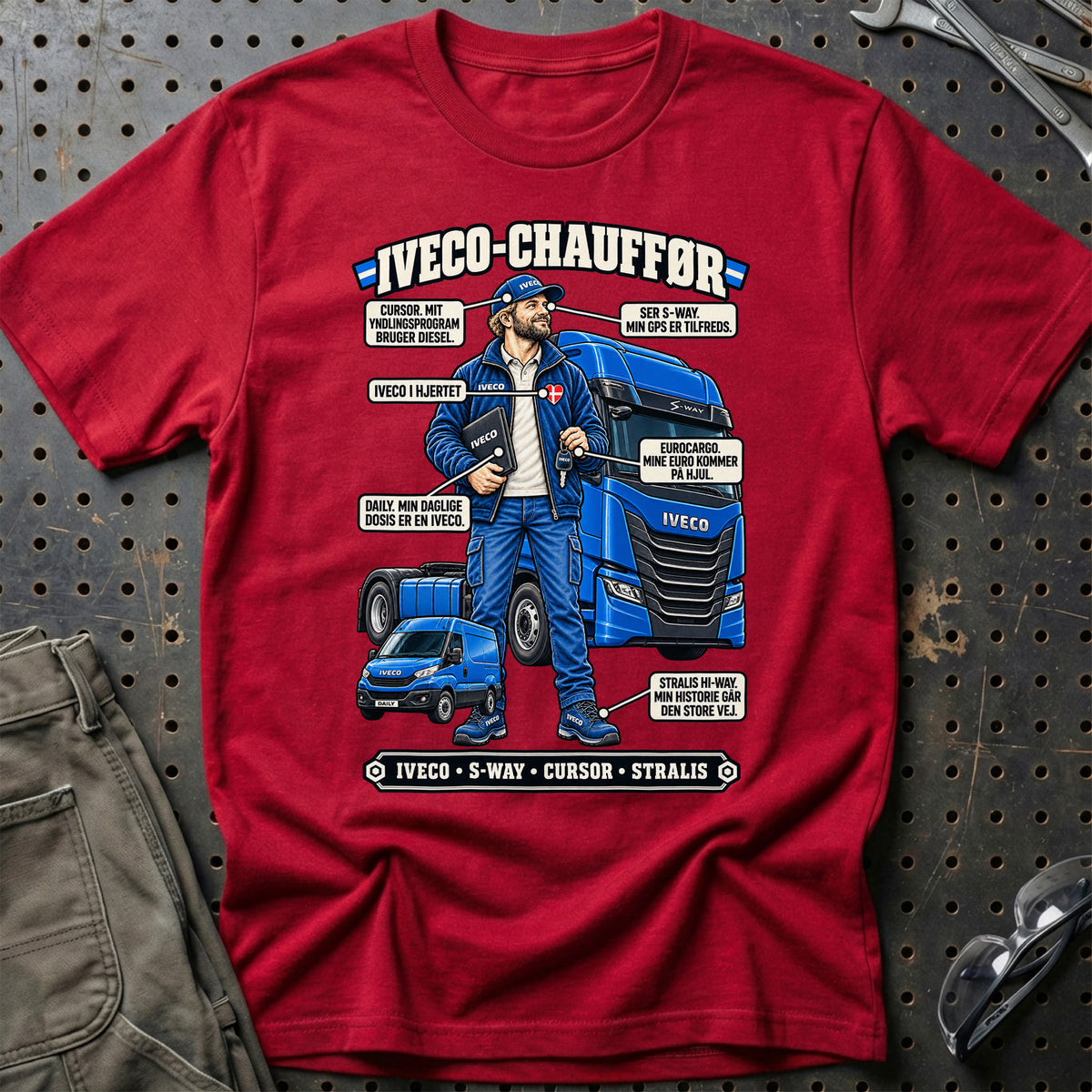 
Iveco-Chauffør T-Shirt – Rød
